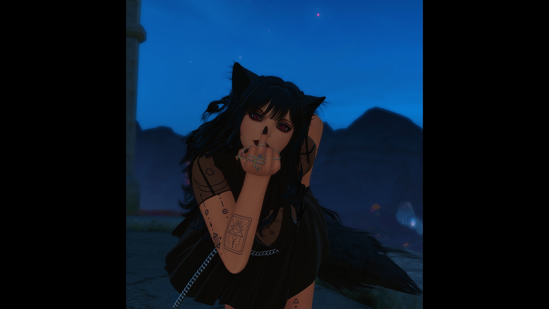 cute middle finger | XIV Mod Archive