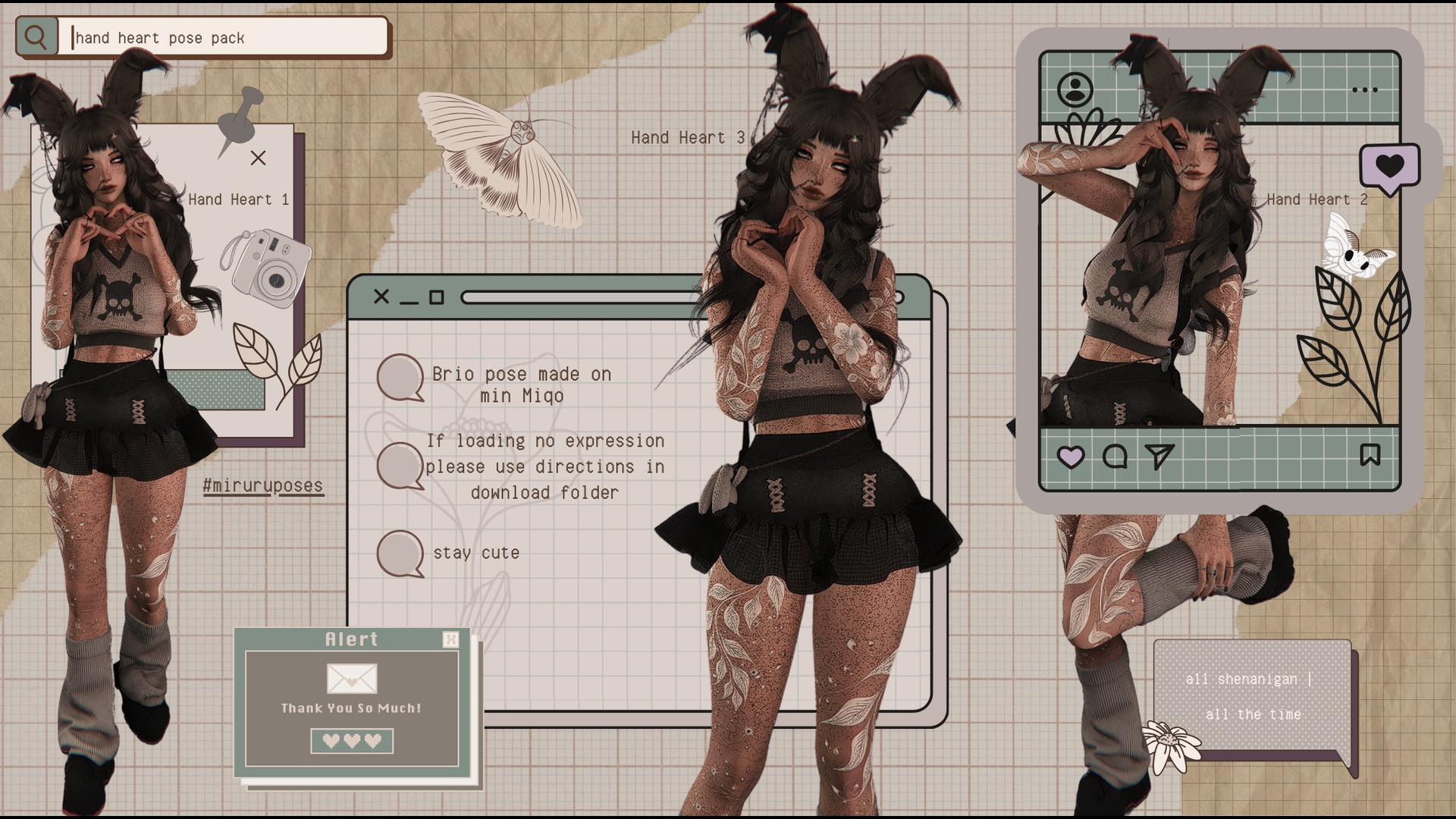 Hand Heart Pose Pack | XIV Mod Archive