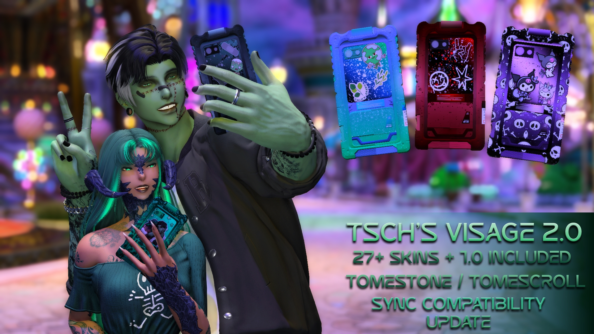 ヨ*ー様 HEADGOONIExJETLINK WATCH MOVIE MODS Tsch's Visage 2.0 | XIV Mod Archive