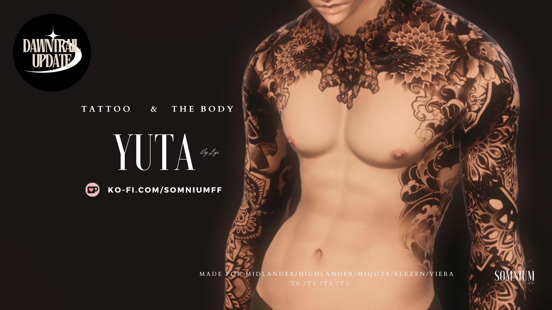 Lys] Yuta - Tattoo&TheBody [DT Update] | XIV Mod Archive