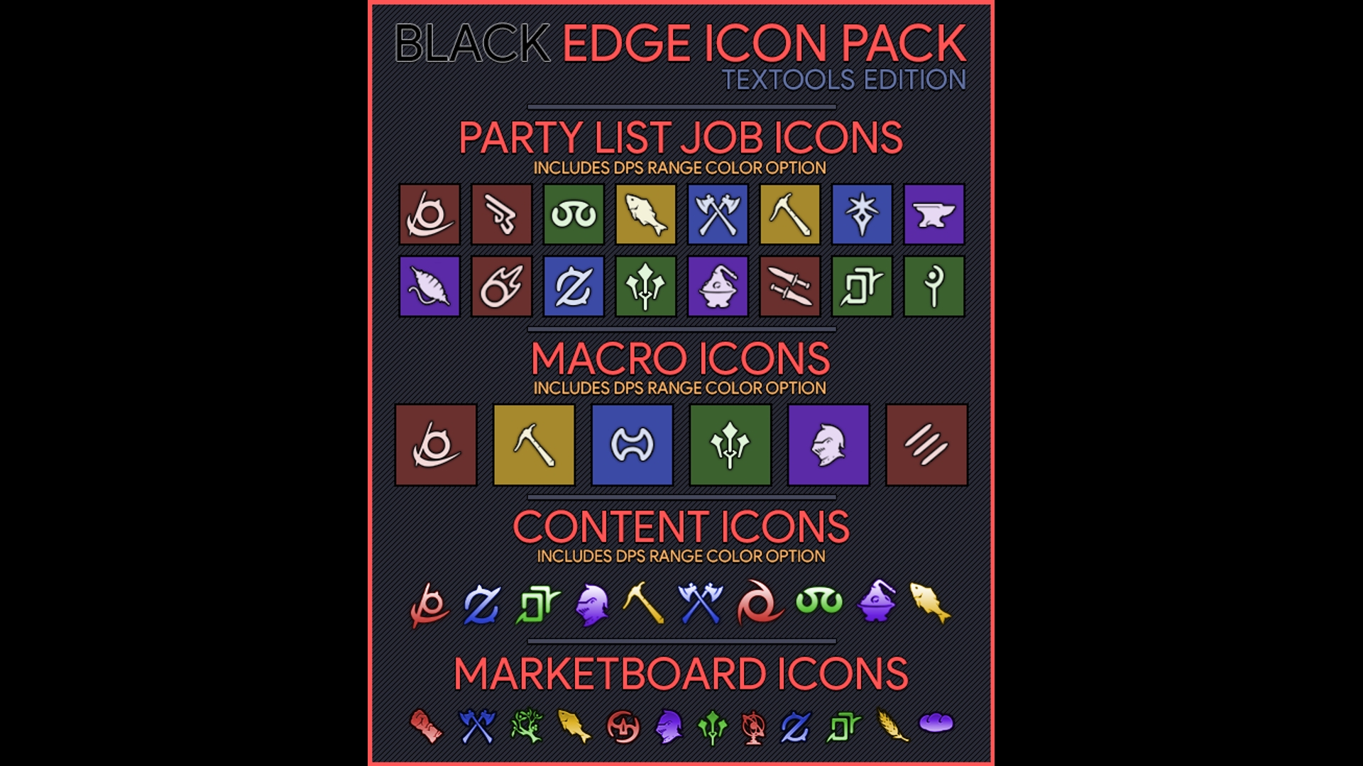 Black Edge Icon Pack XIV Mod Archive