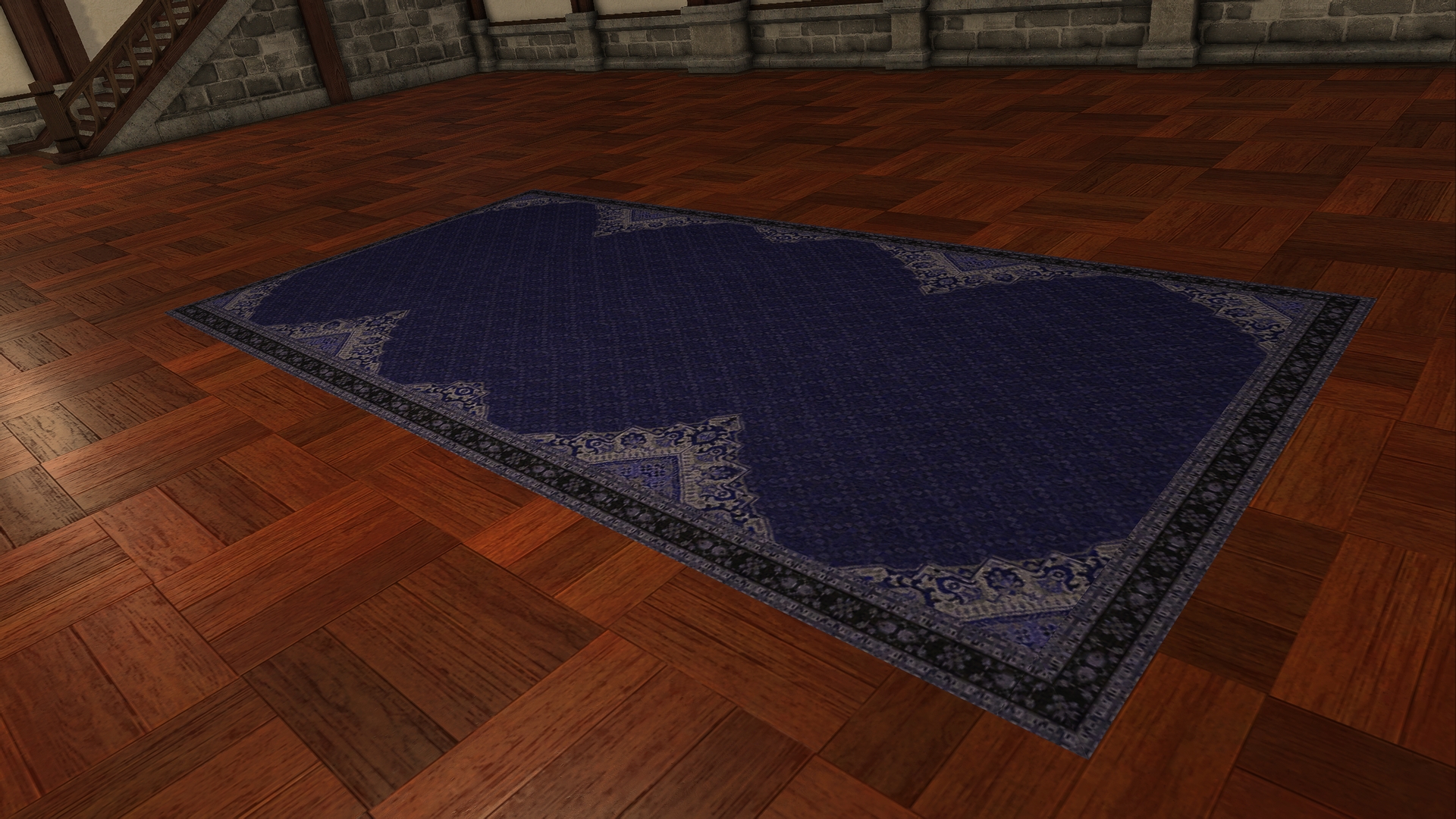 Blue Large Woven Rug | XIV Mod Archive
