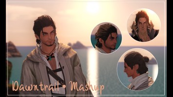 Dawntrail male miqo'te hair port | XIV Mod Archive